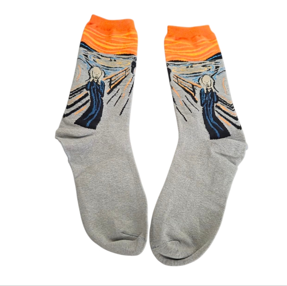Edvard‎ Munch The Scream Crew Sock
